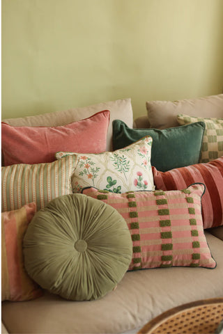 Pine Rose Oblong Cushion Cover