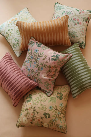 Eden Peach Linen Cushion Cover