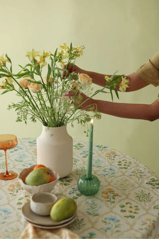 Eden Peach Linen Table Cover