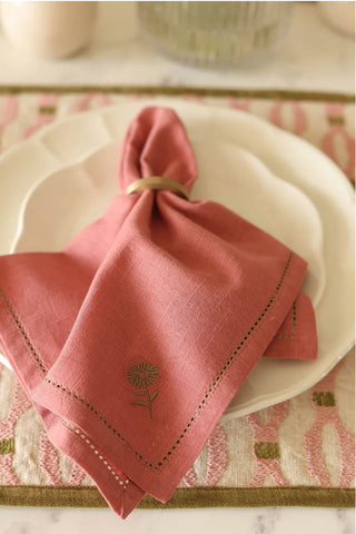 Thistle Raspberry Table Napkins-Set of 2