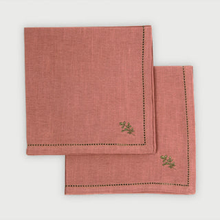 Thistle Raspberry Table Napkins-Set of 2