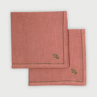 Thistle Raspberry Table Napkins-Set of 2