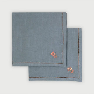 Thistle Soft Blue Table Napkins-Set of 2