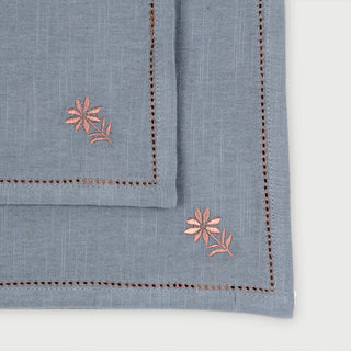 Thistle Soft Blue Table Napkins-Set of 2
