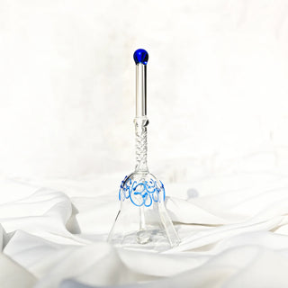 Blue Glass Ringing Bell