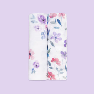 Bamboo Muslin Swaddles (Set of 2) - Bloom