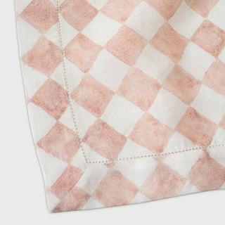 Checker Blush Table Cover