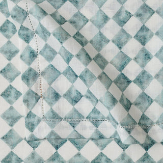 Checker Blue Table Napkins | Set of 2