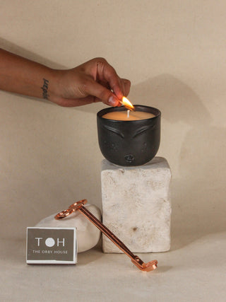 The Sage Ceramic Face Jar Candle