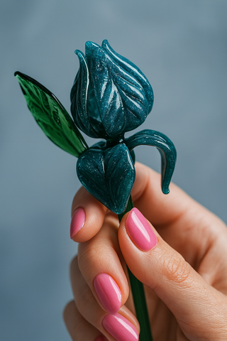 Venetian Rose Glass Flower