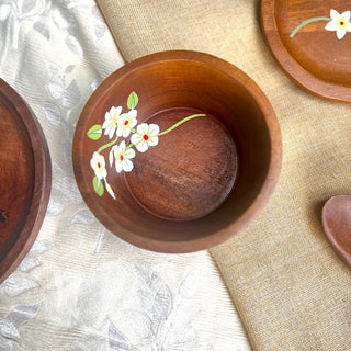 Calla Lily Serving Bowl | Wooden