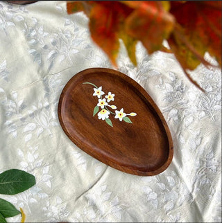 Calla Lily Abstract Platter | Wooden