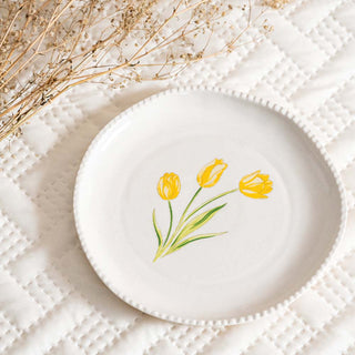 Yellow Tulip Snack Plate