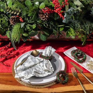 Xmas Table Jewels- Set of 4 napkin Rings by Artstory