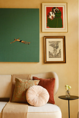 Rhubarb Velvet Cushion Cover