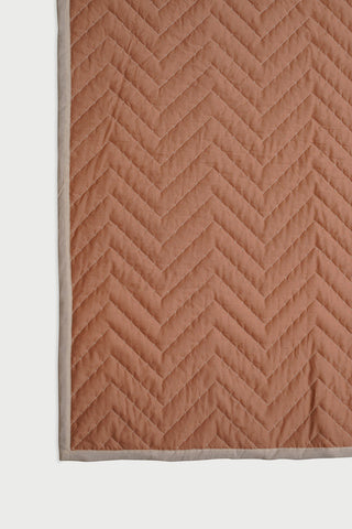 Chevron Blush Quilted Bedding Set