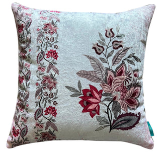 Chintz Mix Modern Chic Designer Velvet Cushion Cover (Red & Pink)