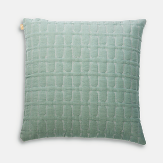 Twig Duck Egg Embroidered Velvet Cushion Cover