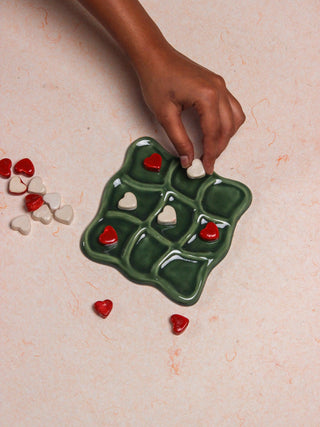 Valentine themed Ceramic Tic Tac Toe  - TOH