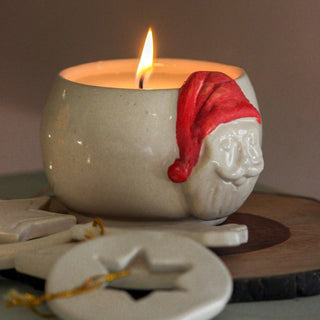 Santa Ceramic Jar Candle