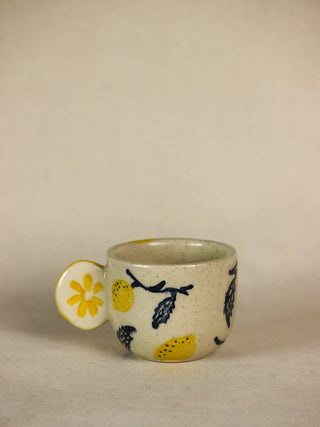 Yellow Lemon Grove Ceramic Coffee  Tea  Milk Mug