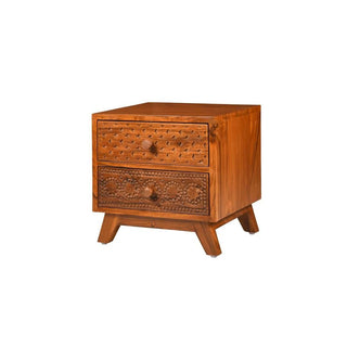 Khelma Teak Wood Bedside Table