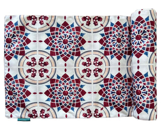 Red Tile Table Runner (13in x 58in or 13in x 72in)