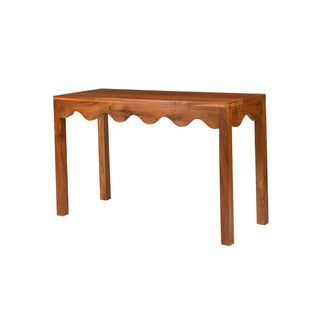 Scallop Teak Wood Console Table