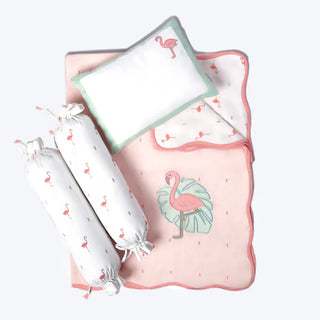 Mini Cot Set – Hello Flamingo