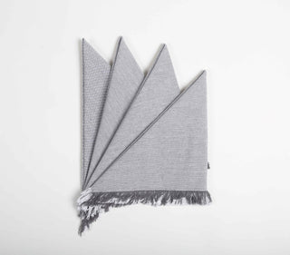 Muted Grey Cotton Table Napkins (Set of 4)