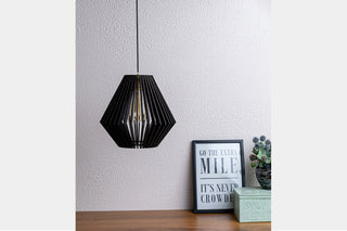 Canel Black Wood Ceiling Lamp