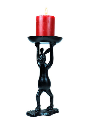 Black Strong Bunny Candle Stand