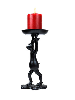 Black Strong Bunny Candle Stand