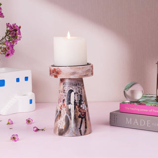 Love sous Champs Elysee- Hand-Painted Candle Stands