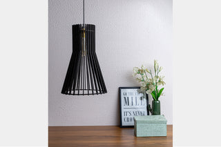Cosie Black Wood Ceiling Lamp