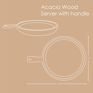 Acacia Wood Server with handle