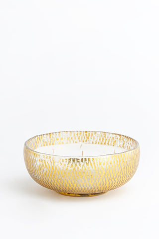 Gilded Grain-Cut Bowl | Gold | Scented Candle