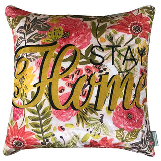 Stay Home Collection Velvet Cushion Cover Set (Multicolour, 3-16 in x 16in, 1-12 x 18 inch) - Tasseled Home