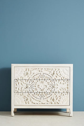 Jaal Handcarved Three Drawer Cabinet