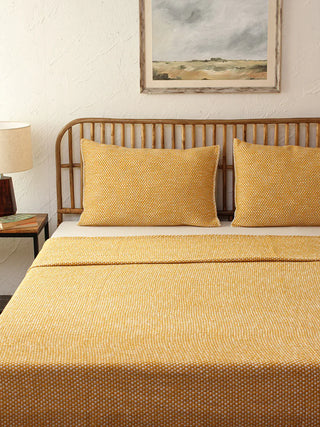 Vindhya Bedcover- Yellow