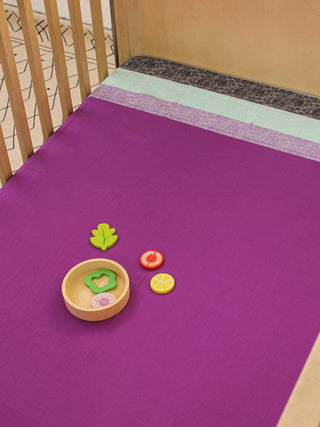 The Cute Stripes Pure Bedsheet Set (Purple)