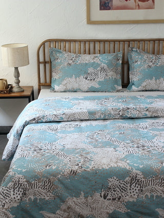 Mashak Bed Set (Duvet Cover + Bedsheet) - Blue