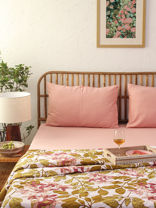 Shobhanjan Bedsheet Set (Pink)