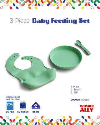 Silicone Baby Feeding Set (3 Pieces)