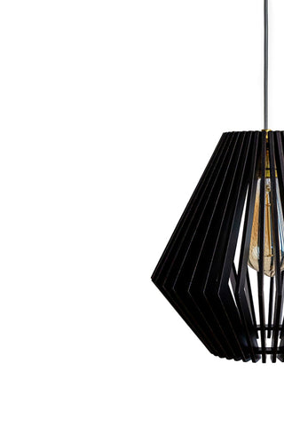 Canel Black Wood Ceiling Lamp