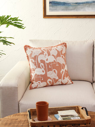 Jacana Pink Cushion Cover