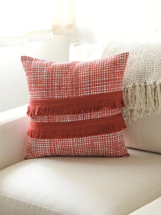 Kattam-Kuta Cushion Cover (Red)