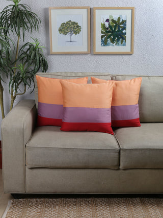 The Block Stripe Cushion Cover (Orange)