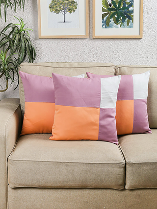The Jumbled Rectangles Cushion Cover (Purple)