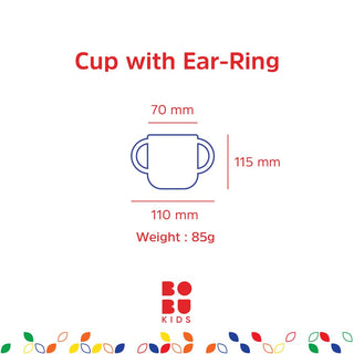 BOBU Kids - Certified Silicone Baby Feeding CUP with Ear-Ring